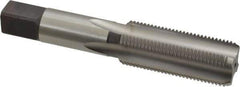 Hertel - 7/8-14 UNF 3B 4 Flute Bright Finish High Speed Steel Straight Flute Standard Hand Tap - Bottoming, Right Hand Thread, 4-11/16" OAL, H4 Limit - Eagle Tool & Supply