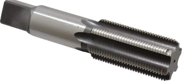 Hertel - 1-1/4 - 12 UNF 3B 6 Flute Bright Finish High Speed Steel Straight Flute Standard Hand Tap - Bottoming, Right Hand Thread, 5-3/4" OAL, H4 Limit - Eagle Tool & Supply