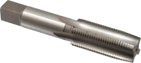 Hertel - M24x2.00 Metric Fine 4 Flute Bright Finish High Speed Steel Straight Flute Standard Hand Tap - Taper, Right Hand Thread, 4-29/32" OAL, D7 Limit - Eagle Tool & Supply