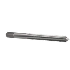 Hertel - 3/8-24 UNF 3B 4 Flute Bright Finish High Speed Steel Straight Flute Standard Hand Tap - Taper, Right Hand Thread, 2-15/16" OAL, H3 Limit - Eagle Tool & Supply