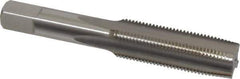 Hertel - 5/8-18 UNF 3B 4 Flute Bright Finish High Speed Steel Straight Flute Standard Hand Tap - Taper, Right Hand Thread, 3-13/16" OAL, H3 Limit - Eagle Tool & Supply