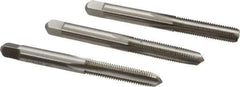 Hertel - 1/4-28 UNF, 4 Flute, Bottoming, Plug & Taper, Bright Finish, High Speed Steel Tap Set - 2-1/2" OAL, 2B/3B Class of Fit - Eagle Tool & Supply