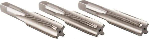 Hertel - 5/8-18 UNF, 4 Flute, Bottoming, Plug & Taper, Bright Finish, High Speed Steel Tap Set - 3-13/16" OAL, 2B/3B Class of Fit - Eagle Tool & Supply