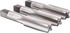 Hertel - 7/8-9 UNC, 4 Flute, Bottoming, Plug & Taper, Bright Finish, High Speed Steel Tap Set - 4-11/16" OAL, 2B/3B Class of Fit - Eagle Tool & Supply