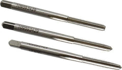 Hertel - #5-44 UNF, 3 Flute, Bottoming, Plug & Taper, Bright Finish, High Speed Steel Tap Set - 1-15/16" OAL, 2B/3B Class of Fit - Eagle Tool & Supply