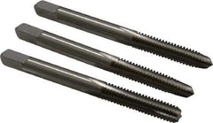 Hertel - #12-24 UNC, 4 Flute, Bottoming, Plug & Taper, Bright Finish, High Speed Steel Tap Set - 2-3/8" OAL, 2B/3B Class of Fit - Eagle Tool & Supply