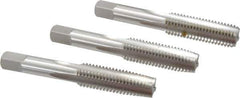 Hertel - M14x2.00 Metric Coarse, 4 Flute, Bottoming, Plug & Taper, Bright Finish, High Speed Steel Tap Set - 3-19/32" OAL, 6H Class of Fit - Eagle Tool & Supply