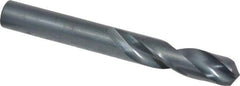 Hertel - 13/32" 135° Spiral Flute High Speed Steel Screw Machine Drill Bit - Oxide Finish, Right Hand Cut, 1-15/16" Flute Length, 3-5/16" OAL, Split Point, Straight Shank - Eagle Tool & Supply