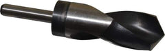 Hertel - 1-15/32" Drill, 118° Point, High Speed Steel Silver Deming & Reduced Shank Drill Bit - Oxide Finish, 6" OAL, Straight Shank, 3" Flute Length, Right Hand Cut, Standard Point, Spiral Flute, Regular Spiral - Eagle Tool & Supply