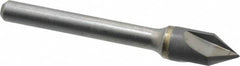 Hertel - 3/8" Head Diam, 1/4" Shank Diam, 3 Flute 60° Solid Carbide Countersink - Eagle Tool & Supply
