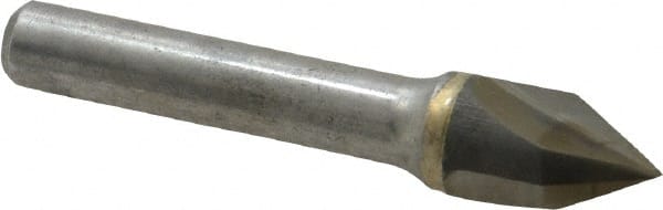 Hertel - 1/2" Head Diam, 3/8" Shank Diam, 3 Flute 60° Solid Carbide Countersink - Eagle Tool & Supply
