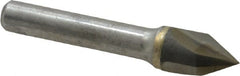 Hertel - 1/2" Head Diam, 3/8" Shank Diam, 3 Flute 60° Solid Carbide Countersink - Eagle Tool & Supply