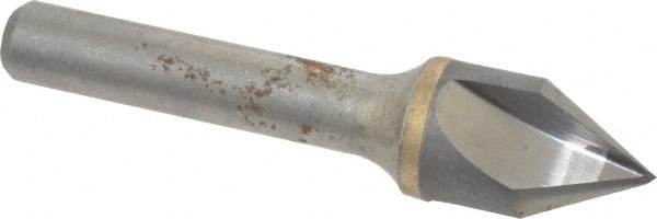 Hertel - 5/8" Head Diam, 3/8" Shank Diam, 3 Flute 60° Solid Carbide Countersink - Eagle Tool & Supply