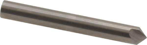 Hertel - 3/16" Head Diam, 3/16" Shank Diam, 3 Flute 90° Solid Carbide Countersink - Bright Finish, 1-1/2" OAL, Single End, Straight Shank, Right Hand Cut - Eagle Tool & Supply