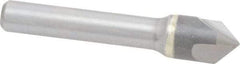 Hertel - 1/2" Head Diam, 3/8" Shank Diam, 3 Flute 90° Solid Carbide Countersink - Bright Finish, 2-1/2" OAL, Single End, Straight Shank, Right Hand Cut - Eagle Tool & Supply