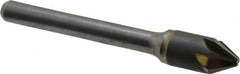 Hertel - 3/8" Head Diam, 1/4" Shank Diam, 6 Flute 60° Solid Carbide Countersink - Eagle Tool & Supply
