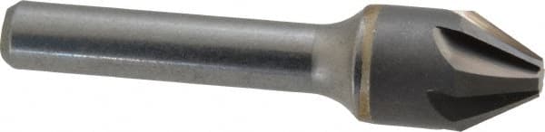 Hertel - 5/8" Head Diam, 3/8" Shank Diam, 6 Flute 60° Solid Carbide Countersink - Eagle Tool & Supply