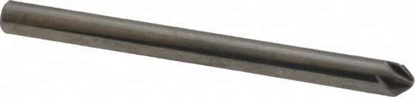 Hertel - 1/8" Head Diam, 1/8" Shank Diam, 6 Flute 82° Solid Carbide Countersink - Eagle Tool & Supply