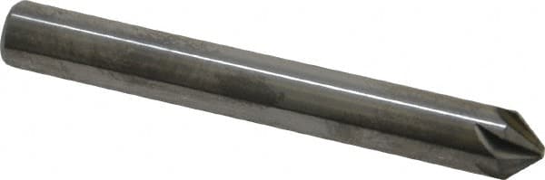Hertel - 1/4" Head Diam, 1/4" Shank Diam, 6 Flute 82° Solid Carbide Countersink - Eagle Tool & Supply
