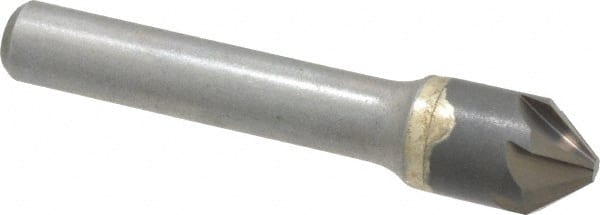 Hertel - 1/2" Head Diam, 3/8" Shank Diam, 6 Flute 82° Solid Carbide Countersink - Eagle Tool & Supply