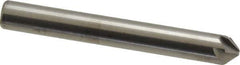 Hertel - 1/4" Head Diam, 1/4" Shank Diam, 6 Flute 90° Solid Carbide Countersink - Bright Finish, 2" OAL, Single End, Straight Shank, Right Hand Cut - Eagle Tool & Supply