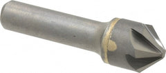 Hertel - 3/4" Head Diam, 1/2" Shank Diam, 6 Flute 90° Solid Carbide Countersink - Eagle Tool & Supply