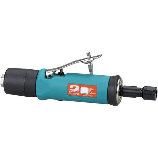 Dynabrade - 1/4" Collet, Straight Handle, Air Straight Die Grinder - 18,000 RPM, Rear Exhaust, 26 CFM, 0.5 hp, 90 psi, 1/4 NPT Inlet - Eagle Tool & Supply