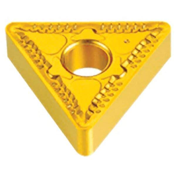 Iscar - TNMG333 GN Grade IC9250 Carbide Turning Insert - TiCN/Al2O3/TiN Finish, 60° Triangle, 3/8" Inscr Circle, 3/16" Thick, 3/64" Corner Radius - Eagle Tool & Supply