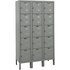 Hallowell - 15 Door, 5 Tier, Premium Box Lockers - Eagle Tool & Supply