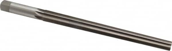 Interstate - #9 Pin, 0.6066" Diam, 0.4805" Small End, 9/16" Diam Straight Shank, 6-1/16" Flute, Taper Pin Reamer - Eagle Tool & Supply