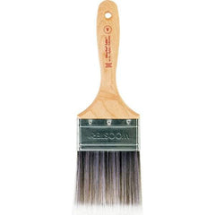Wooster Brush - 3" Flat Nylon/Polyester Varnish Brush - 3-3/16" Bristle Length, 6-1/2" Maple Beavertail Handle - Eagle Tool & Supply