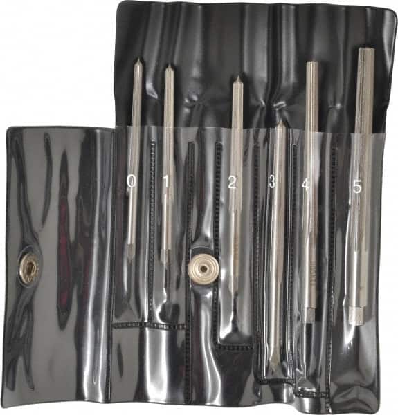 Interstate - #5 to #0 Pin, Straight Shank, Taper Pin Reamer Set - Eagle Tool & Supply