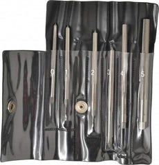 Interstate - #5 to #0 Pin, Straight Shank, Taper Pin Reamer Set - Eagle Tool & Supply
