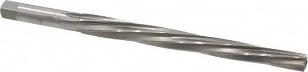 Interstate - #8 Pin, 0.505" Diam, 0.3971" Small End, 7/16" Diam Straight Shank, 5-3/16" Flute, Taper Pin Reamer - Eagle Tool & Supply