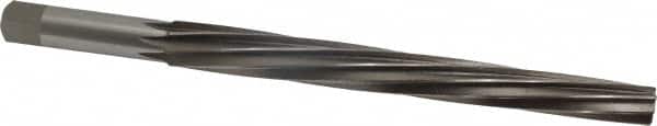 Interstate - #10 Pin, 0.7216" Diam, 0.5799" Small End, 5/8" Diam Straight Shank, 6-13/16" Flute, Taper Pin Reamer - Eagle Tool & Supply