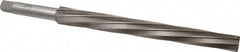 Interstate - #12 Pin, 1.05" Diam, 0.842" Small End, 7/8" Diam Straight Shank, 10" Flute, Taper Pin Reamer - Eagle Tool & Supply