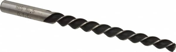 Interstate - #5 Pin, 0.2994" Diam, 0.2409" Small End, 5/16" Diam Straight Shank, 2-13/16" Flute, Taper Pin Reamer - Eagle Tool & Supply