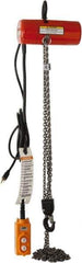 CM - 600 Lb Capacity, 8 FPM Lift Speed, Electric Chain Hoist - 10' Max Lift, 11-15/16" Min Headroom, 1 Chain - Eagle Tool & Supply