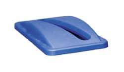 Rubbermaid - Rectangle Lid for Use with 15-7/8 Gal Rectangular Recycle Containers - Blue, Plastic, For 3540, 3541 & 3554 - Eagle Tool & Supply