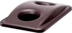 Rubbermaid - Rectangle Lid for Use with 15-7/8 Gal Rectangular Recycle Containers - Brown, Plastic, For 3540, 3541 & 3554 - Eagle Tool & Supply