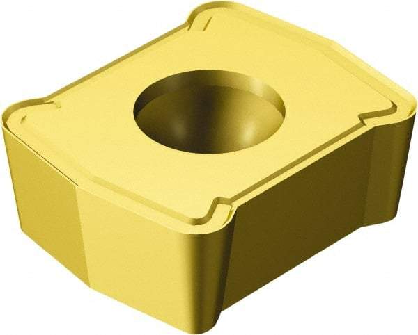 Sandvik Coromant - LCMX030304 58 235 Grade Carbide Indexable Insert Drill - TiCN/TiN Coated, Square, 0.1252" Thick, 0.0157" Cnr Rad, 7° Relief Angle - Eagle Tool & Supply