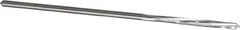 Made in USA - 3/32" High Speed Steel 4 Flute Chucking Reamer - Spiral Flute, 0.088" Straight Shank, 3/4" Flute Length, 3" OAL - Eagle Tool & Supply