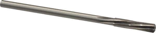Made in USA - 21/64" High Speed Steel 6 Flute Chucking Reamer - Spiral Flute, 0.2792" Straight Shank, 1-1/2" Flute Length, 6" OAL - Eagle Tool & Supply