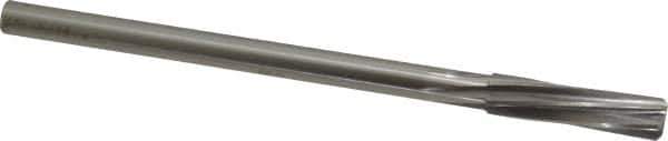 Made in USA - 7/16" High Speed Steel 6 Flute Chucking Reamer - Spiral Flute, 0.373" Straight Shank, 1-3/4" Flute Length, 7" OAL - Eagle Tool & Supply
