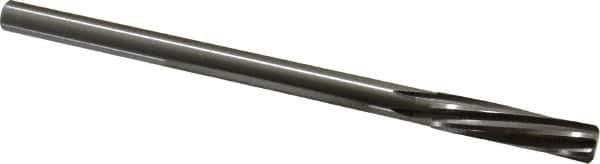 Made in USA - 31/64" High Speed Steel 6 Flute Chucking Reamer - Spiral Flute, 0.4355" Straight Shank, 2" Flute Length, 8" OAL - Eagle Tool & Supply