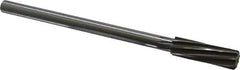 Made in USA - 19/32" High Speed Steel 8 Flute Chucking Reamer - Spiral Flute, 0.4355" Straight Shank, 2" Flute Length, 8" OAL - Eagle Tool & Supply