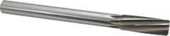 Made in USA - 1" High Speed Steel 8 Flute Chucking Reamer - Spiral Flute, 7/8" Straight Shank, 2-3/4" Flute Length, 10-1/2" OAL - Eagle Tool & Supply