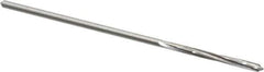 Made in USA - 3/32" Cobalt 4 Flute Chucking Reamer - Spiral Flute, 0.088" Straight Shank, 3/4" Flute Length, 3" OAL - Eagle Tool & Supply