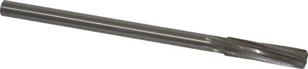 Made in USA - 7/16" Cobalt 6 Flute Chucking Reamer - Spiral Flute, 0.373" Straight Shank, 1-3/4" Flute Length, 7" OAL - Eagle Tool & Supply