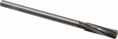 Made in USA - 17/32" Cobalt 6 Flute Chucking Reamer - Spiral Flute, 0.4355" Straight Shank, 2" Flute Length, 8" OAL - Eagle Tool & Supply